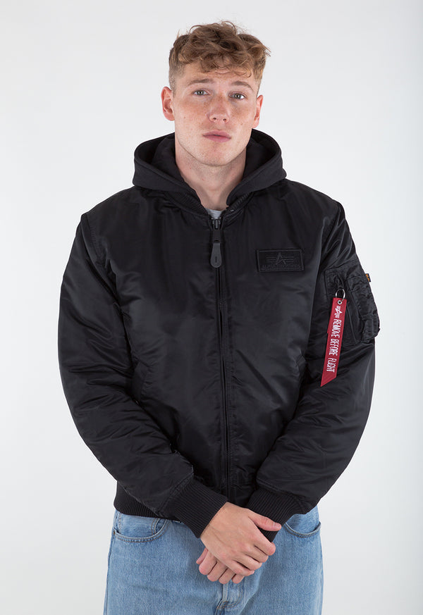 ALPHA INDUSTRIES MA-1 ZH Back Print | Black / Rainbow Reflektierter Back Print