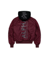 ALPHA INDUSTRIES MA-1 ZH Back Print | Dark Cherry / Black