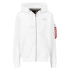 ALPHA INDUSTRIES Back Print Zip Hoody | White