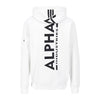 ALPHA INDUSTRIES Back Print Zip Hoody | White