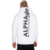 ALPHA INDUSTRIES Back Print Zip Hoody | White