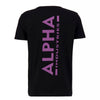 ALPHA INDUSTRIES Backprint T | Black / Dark Magenta