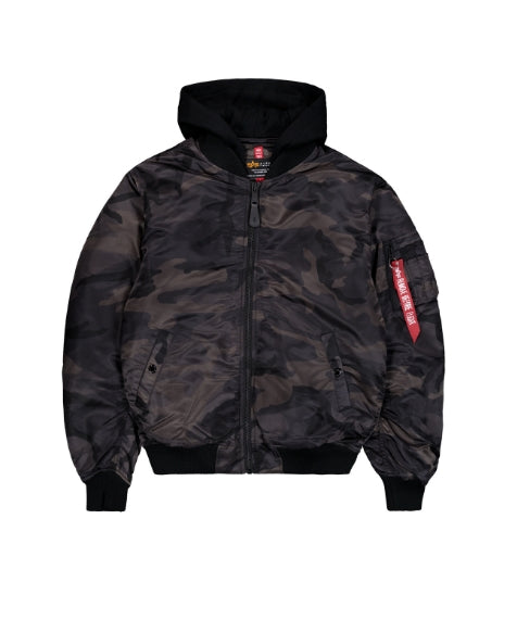 ALPHA INDUSTRIES MA-1 ZH Back EMB | Black Camo