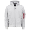 ALPHA INDUSTRIES MA-1 ZH Back EMB | Pastel Grey