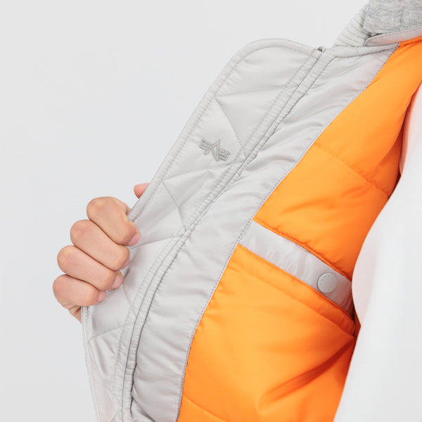 ALPHA INDUSTRIES MA-1 ZH Back EMB | Pastel Grey