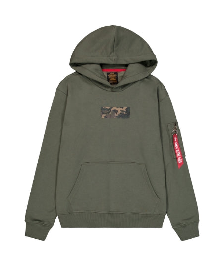❌ SALE ❌ ALPHA INDUSTRIES Camo Panel Hoody | Dark Olive