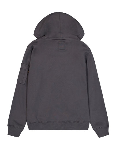 ❌ SALE ❌ ALPHA INDUSTRIES Metal Plate Hoodie | Vintage Grey