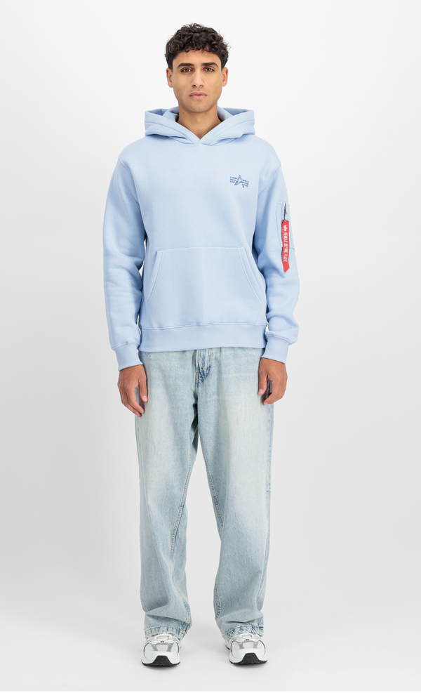 ALPHA INDUSTRIES Signature BP Hoodie | Artic Blue