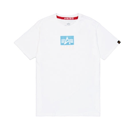 ALPHA INDUSTRIES Satin Logo T-Shirt | White