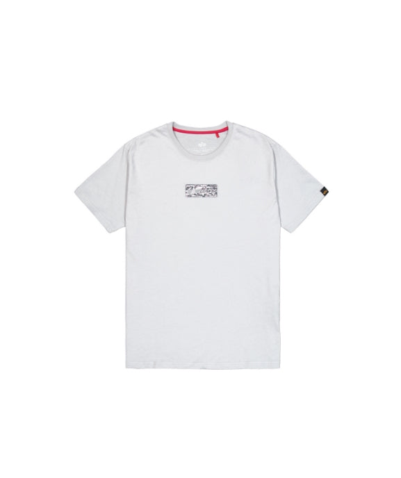 ALPHA INDUSTRIES Metal Plate T-Shirt | Pastel Grey