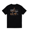 ALPHA INDUSTRIES Camo Logo Puff Print BP T-Shirt | Black