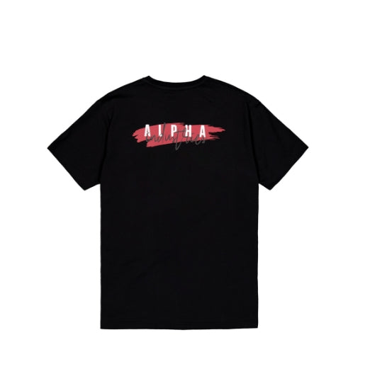 ❌ SALE ❌ ALPHA INDUSTRIES Signature Puff Print BP T-Shirt | Black