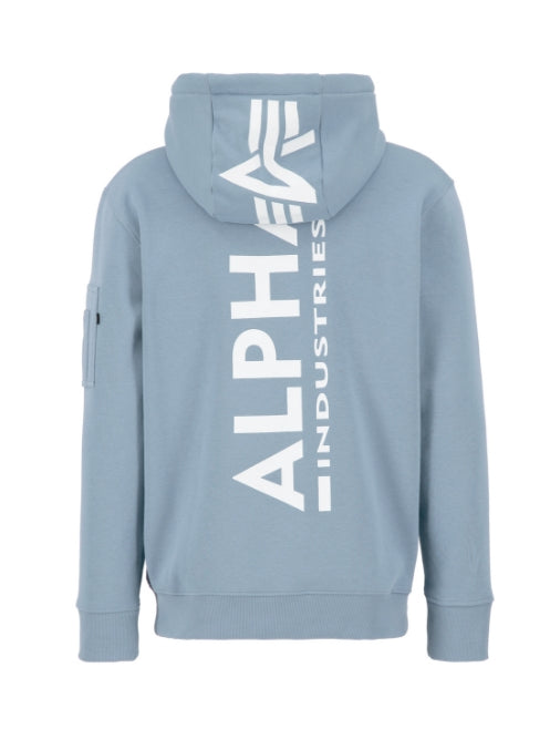 ALPHA INDUSTRIES Back Print Hoody | Greyblue
