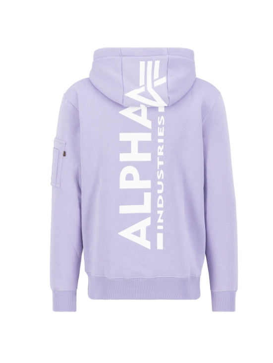 ALPHA INDUSTRIES Back Print Hoody | Pale Violet