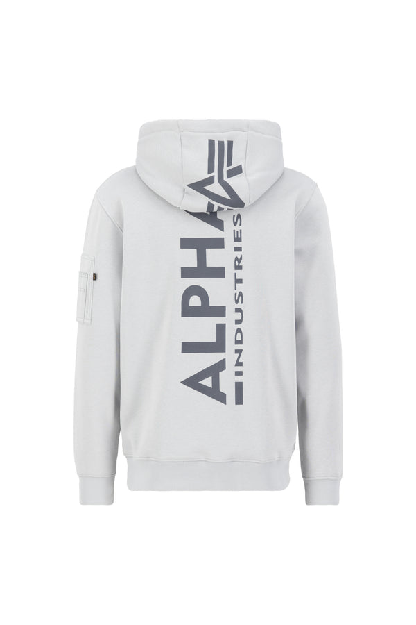 ALPHA INDUSTRIES Back Print Hoody | Pastel Grey