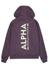 ALPHA INDUSTRIES Back Print Hoodie | Plum