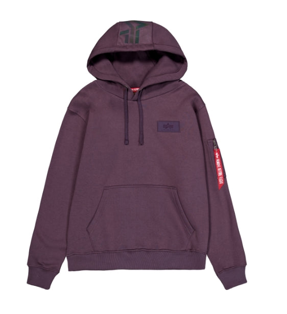 ALPHA INDUSTRIES Back Print Hoody Rainbow Reflektiv | Plum