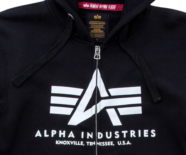 ALPHA INDUSTRIES Basic Zip Hoody | Black