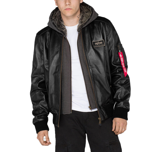 ALPHA INDUSTRIES MA-1 D-Tec Leather | Black