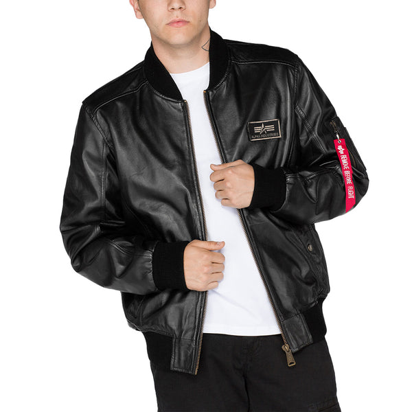 ALPHA INDUSTRIES MA-1 D-Tec Leather | Black