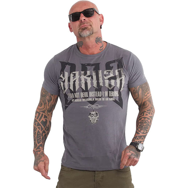 ❌ SALE ❌ YAKUZA T-Shirt "Angel Mask" | Steel Grey