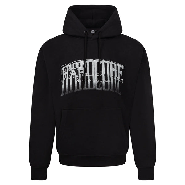 100% HARDCORE Oversized Hoodie "Faded" | Black