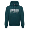 100% HARDCORE Oversized Hoodie "Faded" | Petrol
