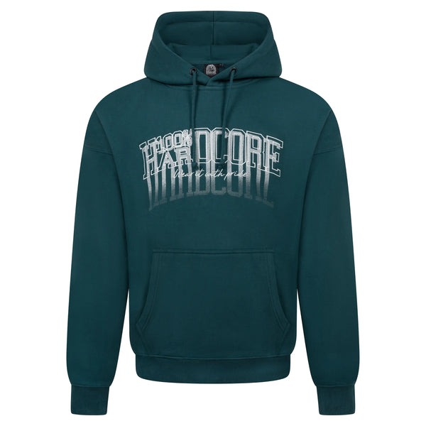 100% HARDCORE Oversized Hoodie "Faded" | Petrol