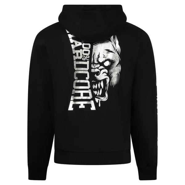 100% HARDCORE Herren Zip Hoodie "BR Silver" | Black