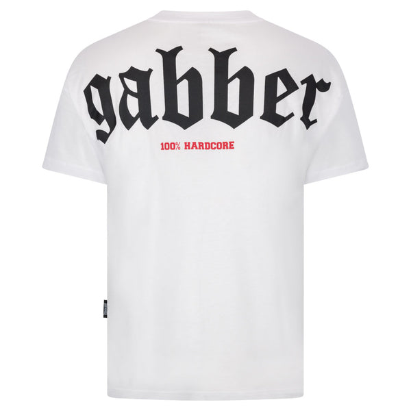 ❌ SALE ❌ 100% HARDCORE T-Shirt "Gabber Big" | White