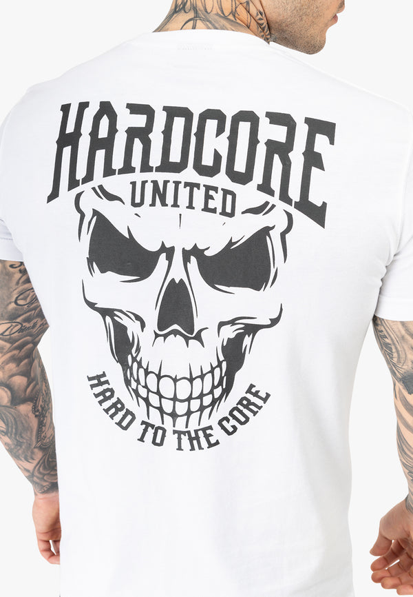 HARDCORE UNITED T-Shirt "Skully" | White