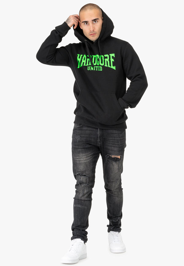 HARDCORE UNITED Hoodie "Cory" | Schwarz