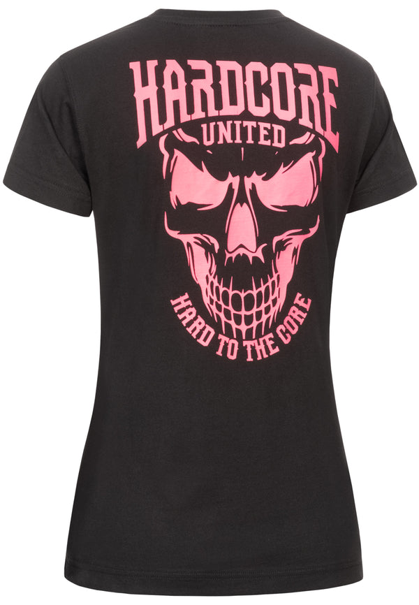 HARDCORE UNITED Ladies T-Shirt "Girly Skull" | Black
