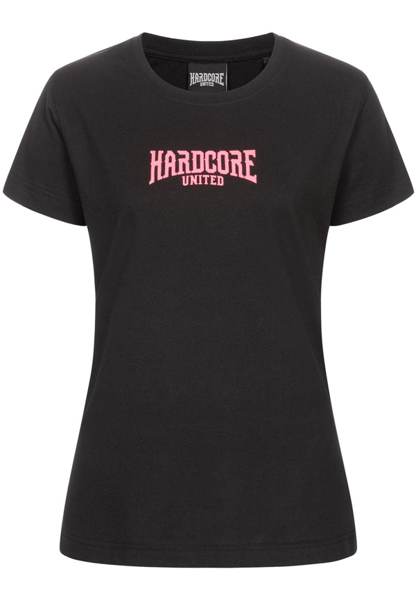 HARDCORE UNITED Ladies T-Shirt "Girly Skull" | Black