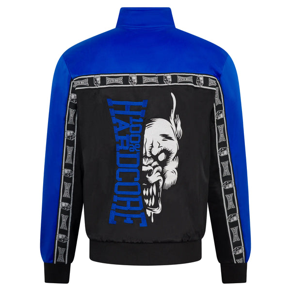 100% HARDCORE Trainingsjacke „Essential“ | Black / Bright Cobalt