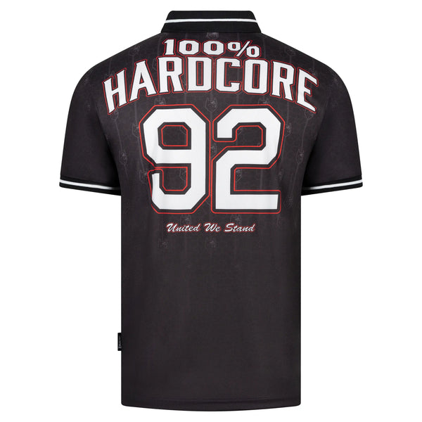 100% HARDCORE Soccer T-Shirt "92" | Black