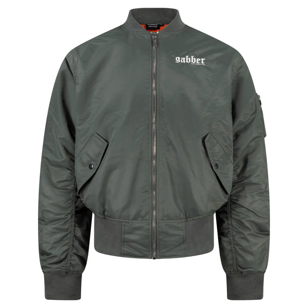 100% HARDCORE Bomberjacke "GABBER" | Army Green