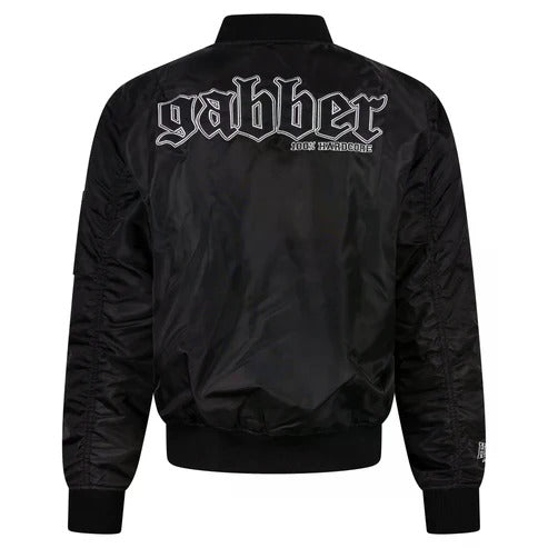100% HARDCORE Bomber Jacket "Gabber Striped" | Black