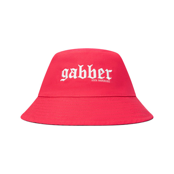 100% HARDCORE Buckethat "GABBER" | Black/Pink | Wendbarer Anglerhut