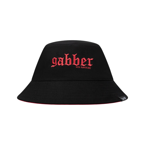 100% HARDCORE Buckethat "GABBER" | Black/Pink | Wendbarer Anglerhut