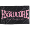 100% HARDCORE Banner "Wear It" | Schwarz / Pink