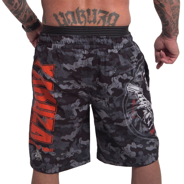 ❌ SALE ❌ YAKUZA Badeshorts "Trouble" | Camouflage Grey