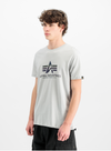 ALPHA INDUSTRIES Basic T-Shirt | Pastel Grey / Rainbow Reflective