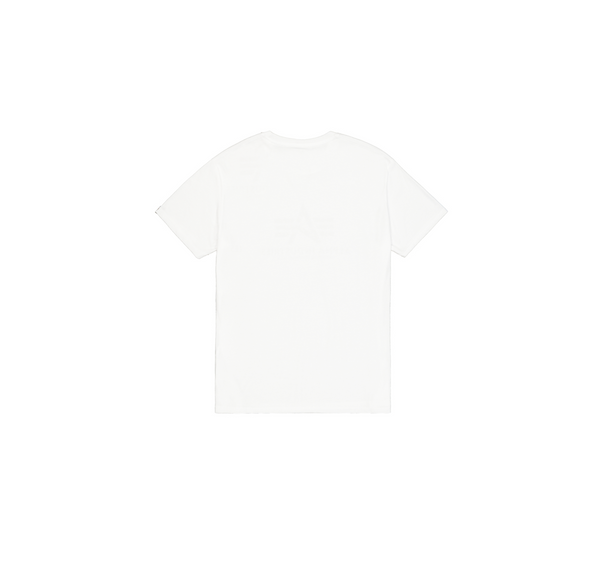 ALPHA INDUSTRIES Basic T-Shirt | White/ Rainbow Reflective