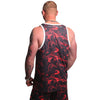 YAKUZA Mesh Tanktop „Varsity“ | Black / Red