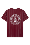 UNFAIR ATHLETICS DMWP BP T-Shirt "Pinstripes" | Bugundy
