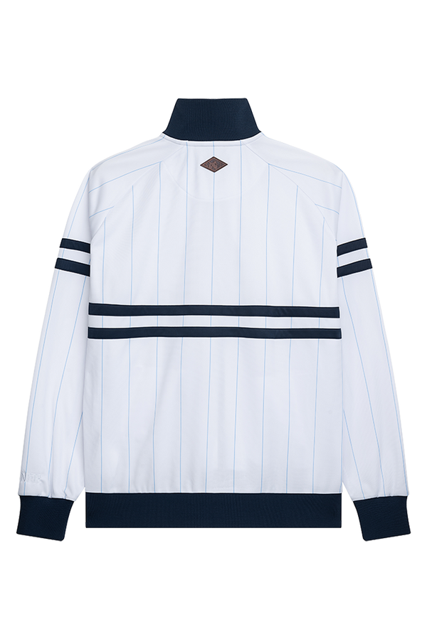 UNFAIR ATHLETICS DMWU Tracktop "Pinstripes" | White/Navy