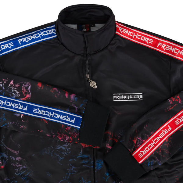 ❌ SALE ❌ FRENCHCORE Trainingsjacke "Faded Skulls" | Schwarz