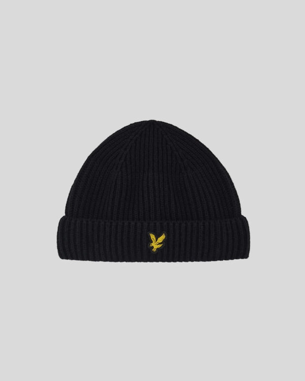 LYLE & SCOTT Ribbed Beanie | Jet Black