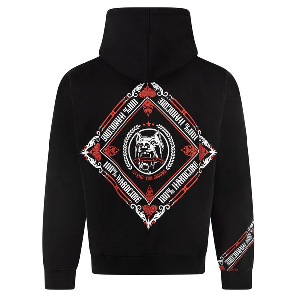 100% HARDCORE Herren Hoodie "Bandana" | Black